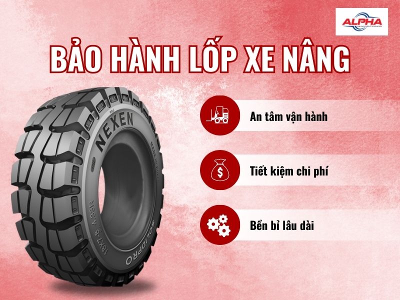 lợi ích khi lốp xe nâng được bảo hành